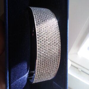 Swarovski cuff bracelet - silver and rhinestones - BLACK FRIDAY SALE!